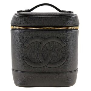 CHANEL Black Caviar Leather Bag